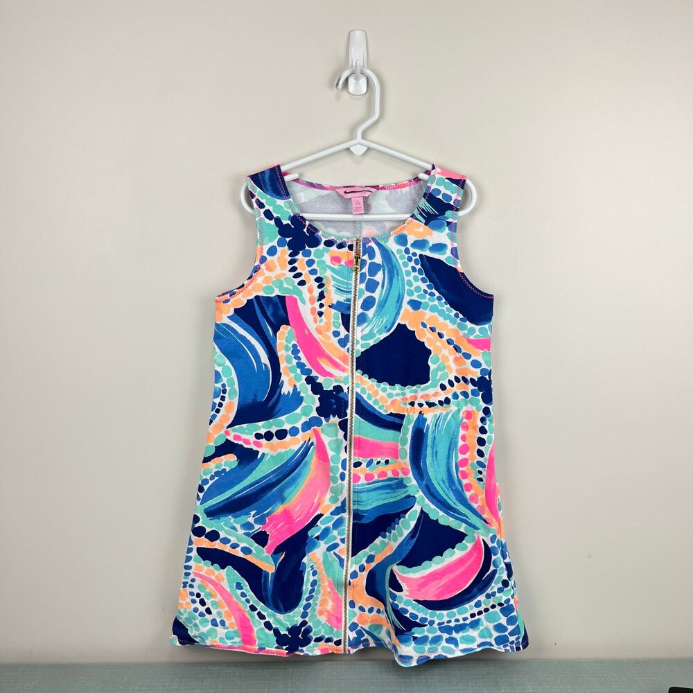Lilly Pulitzer Girls Camryn Dress Multi Ocean Jewels L 8-10